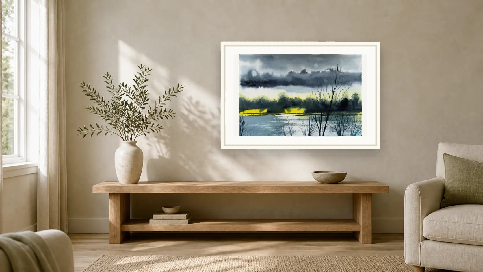 A Sparkle of Hope shown framed in a calm room setting.